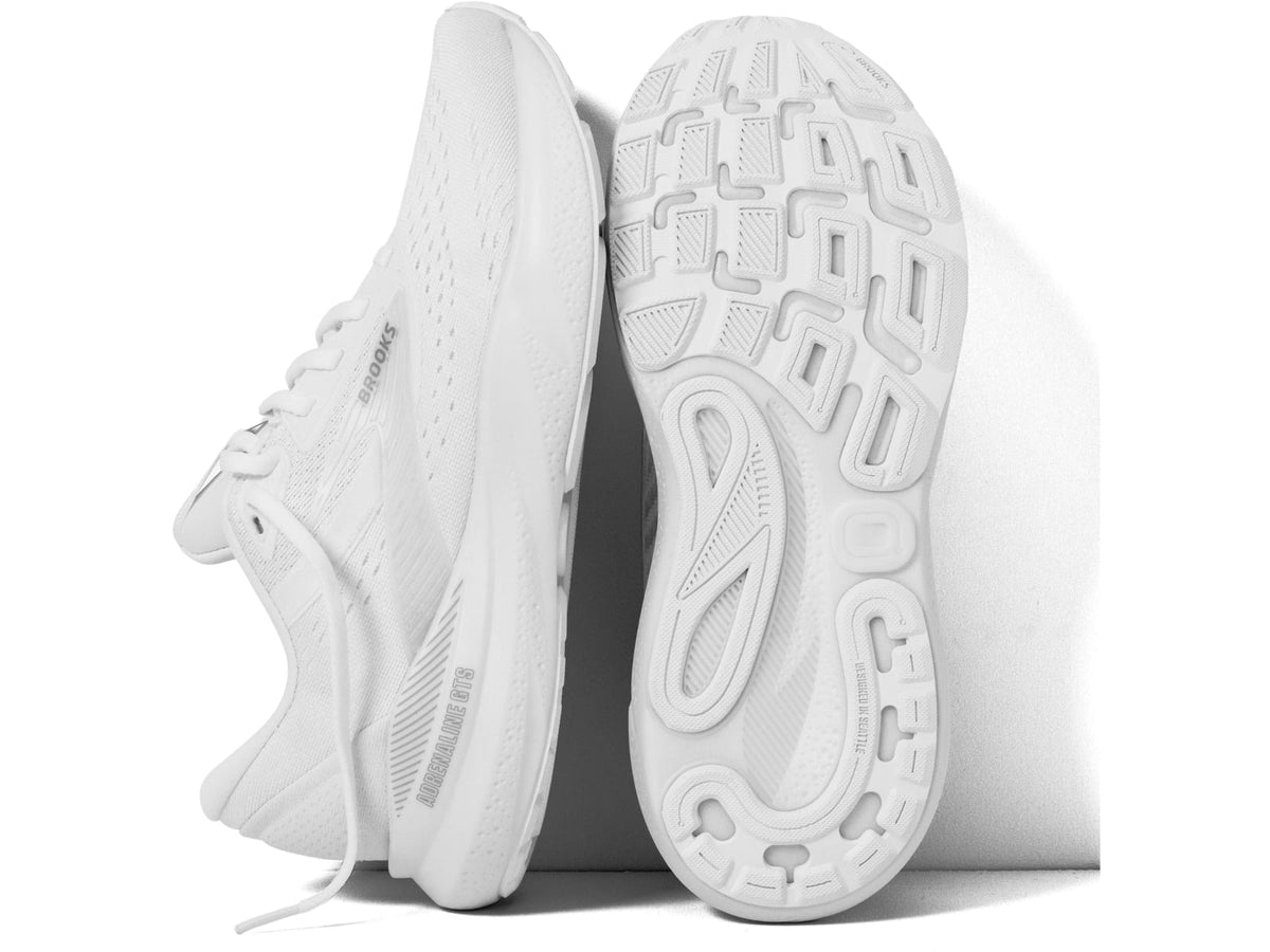 USED Brooks Adrenaline GTS 24 Running Shoes - Women's White/Oyster/Alloy 9 US 1204261B148.090