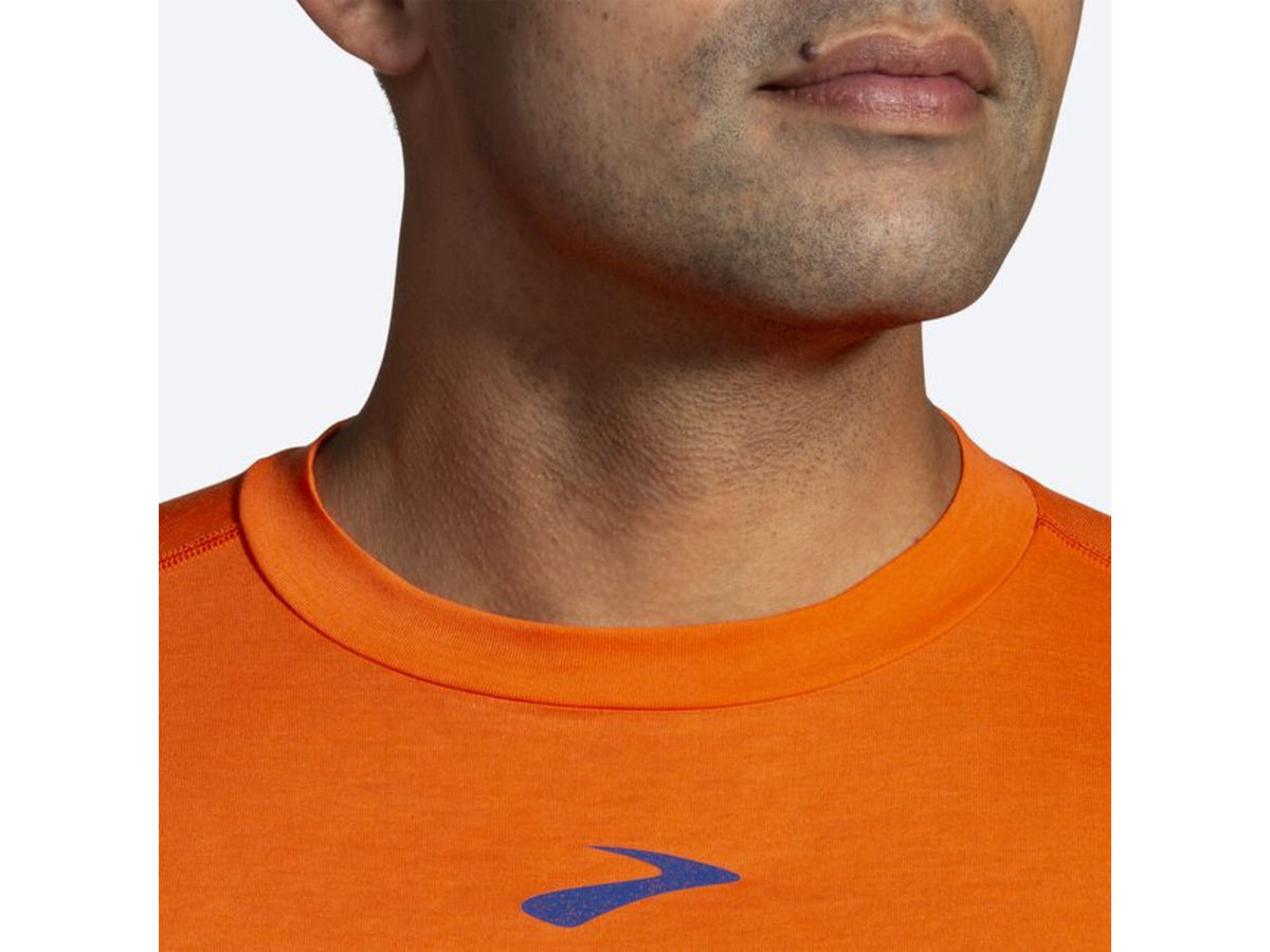 Brooks High Point Short Sleeve T-Shirt - Men's Bright Orange Medium