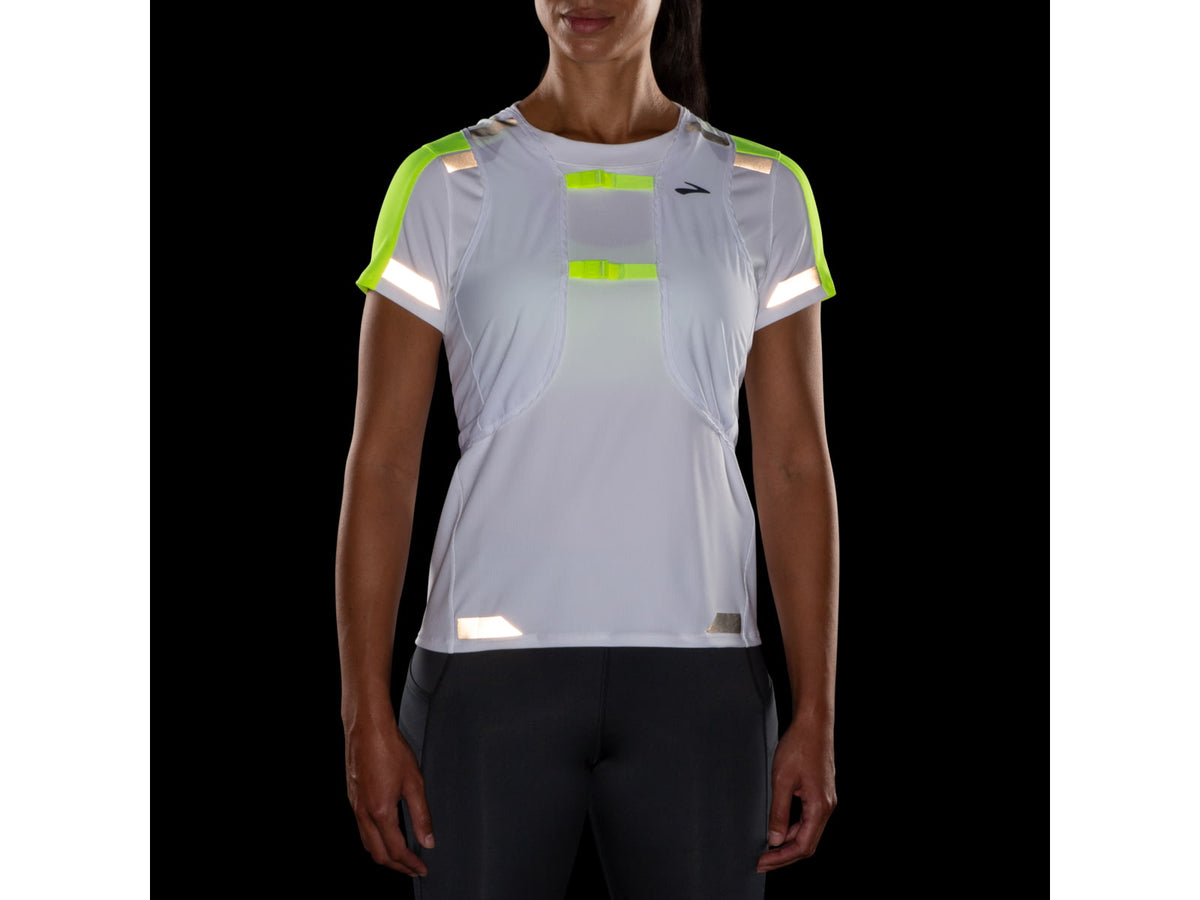 Brooks Run Visible Convertible Jacket - Women's White/Asphalt/Nightlife XS