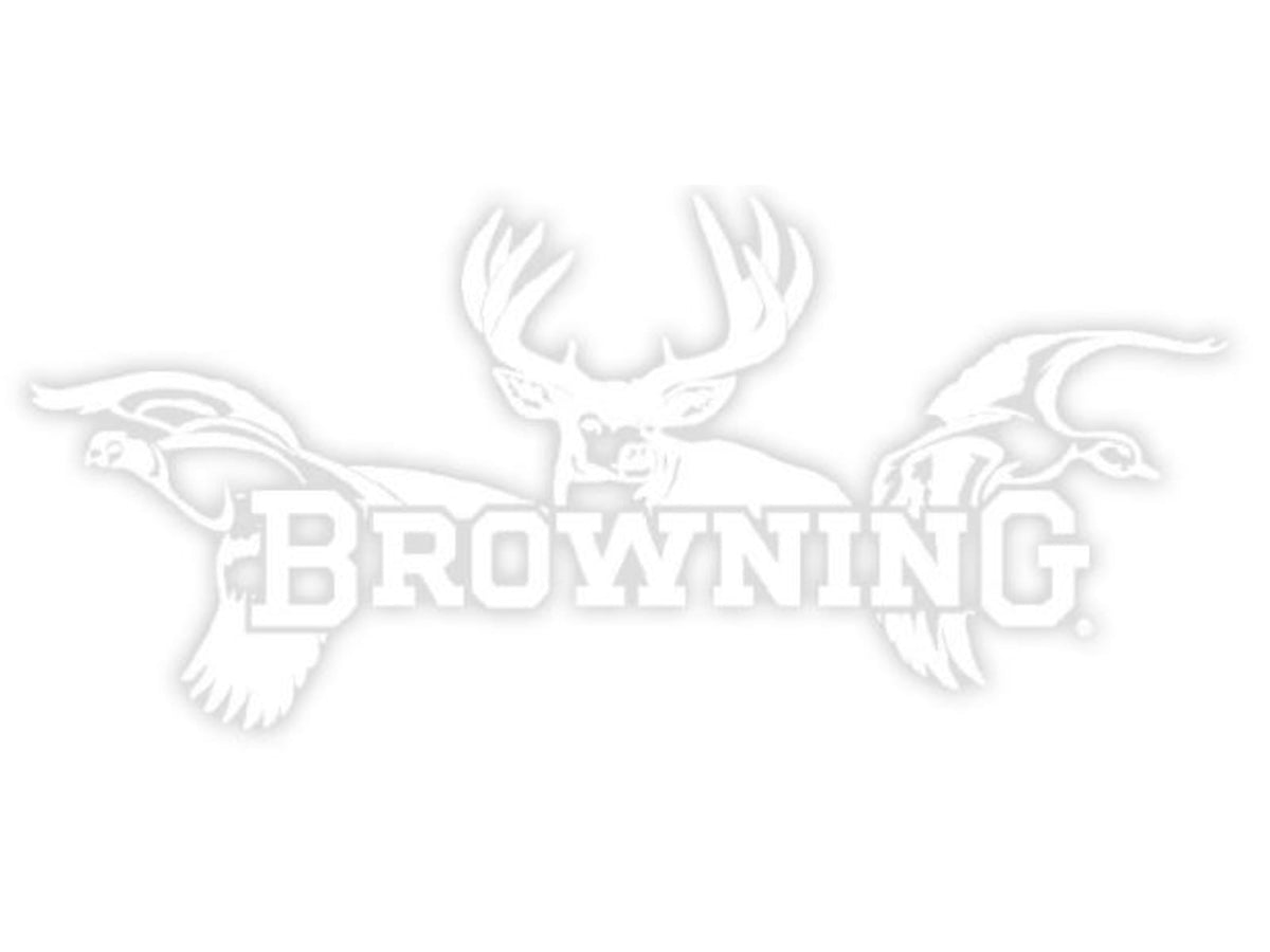 Browning All Seasons DecalWhite12in