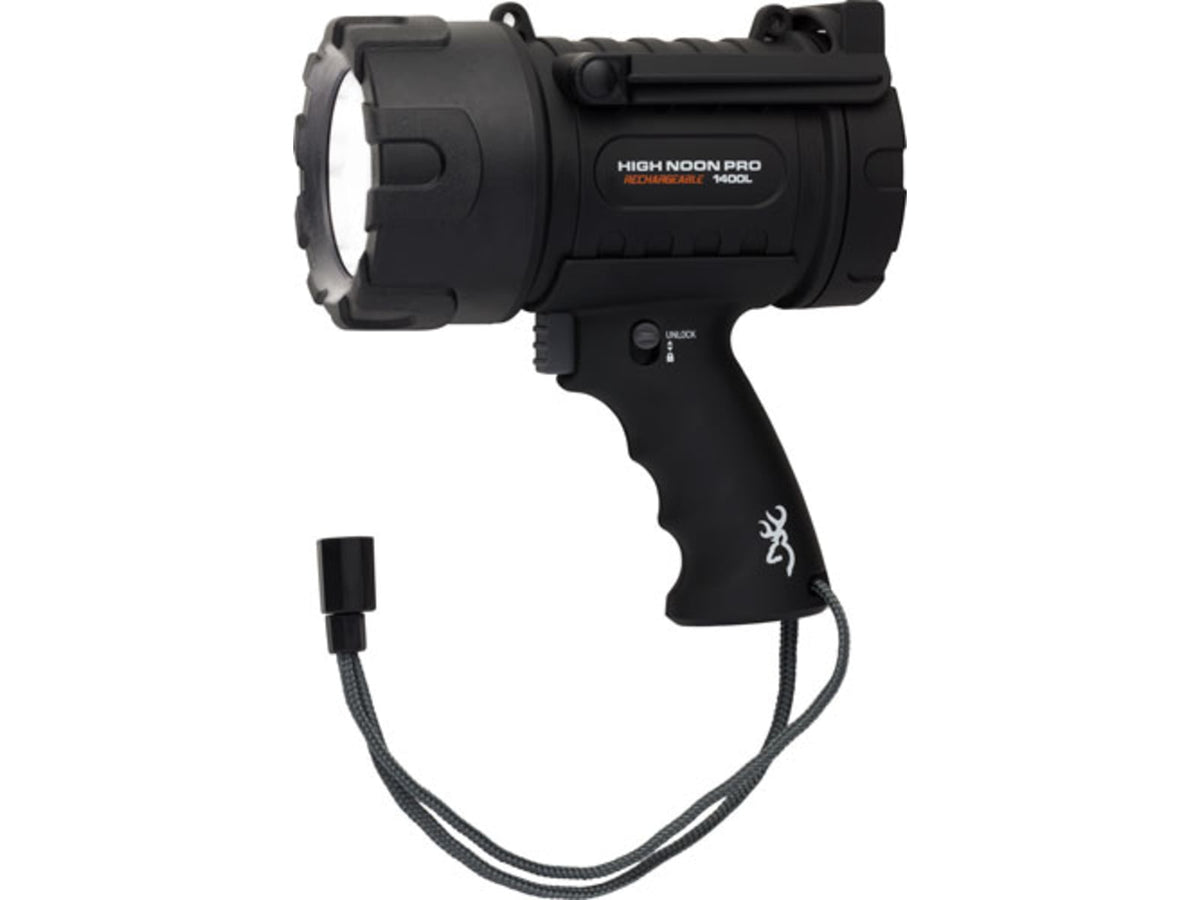 Browning BG High Noon Pro Spotlight Rechargeable 100-1400 Lumens Black FL-3717775
