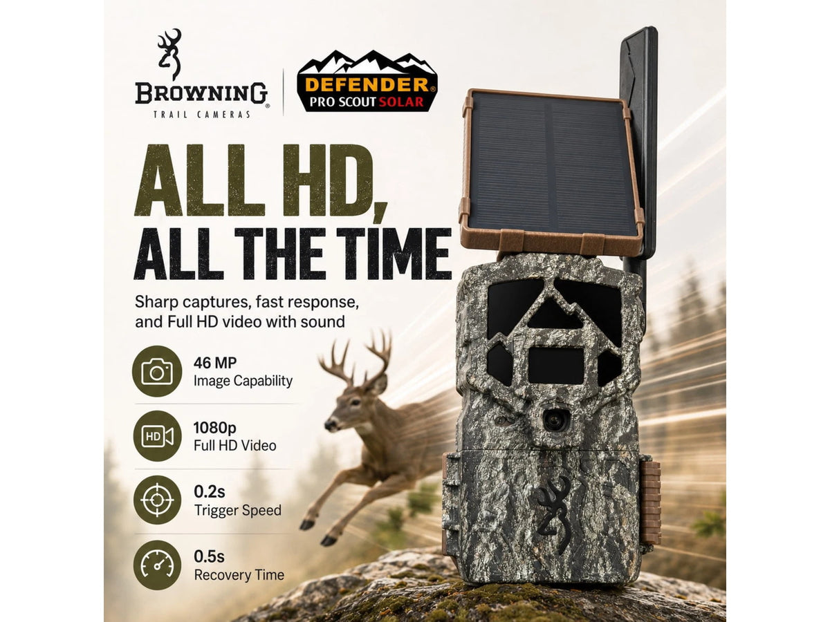 Browning Defender Pro Scout Max HD Cellular Solar Trail Camera 46MP Camo BTC-PSMHDS-C