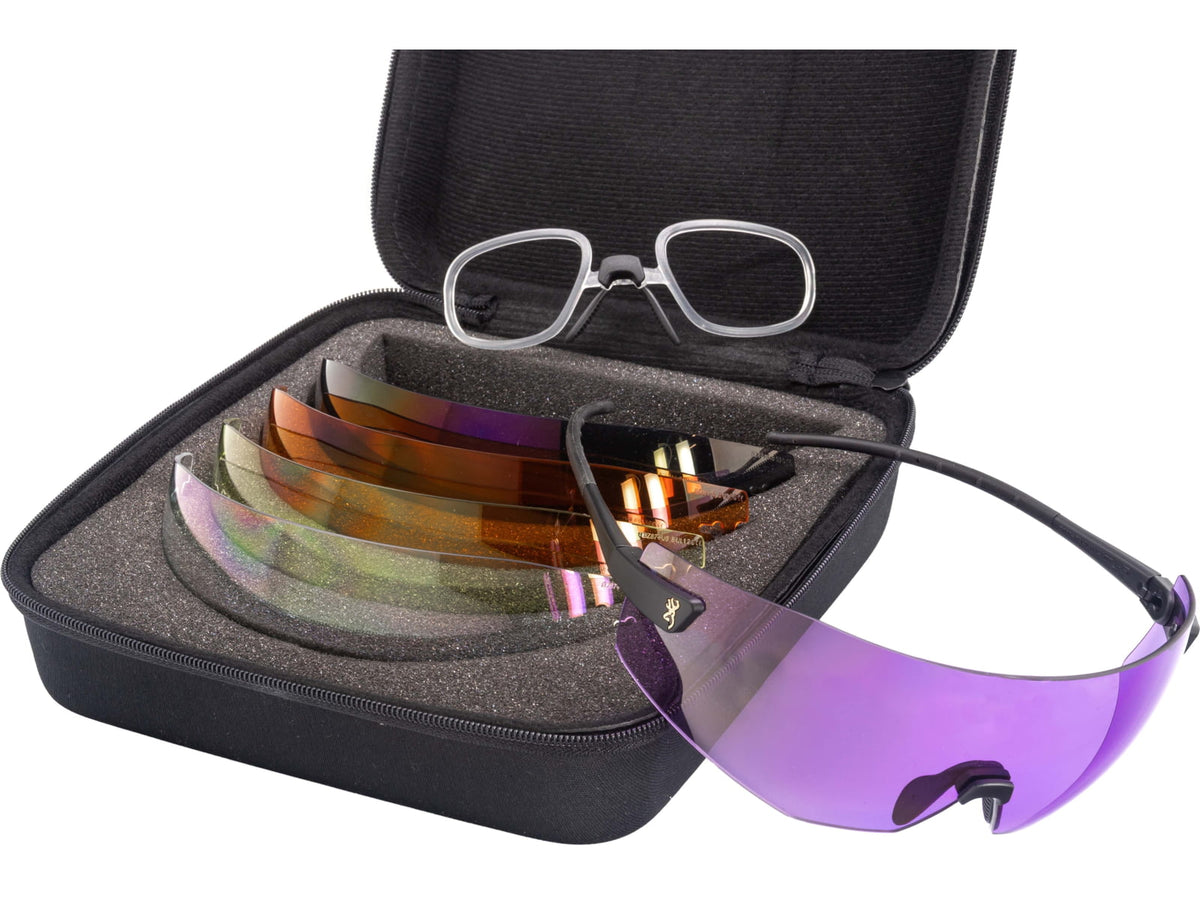 BROWNING COMP SERIES SHOOTING GLASSES W/5 LENSES & CASE