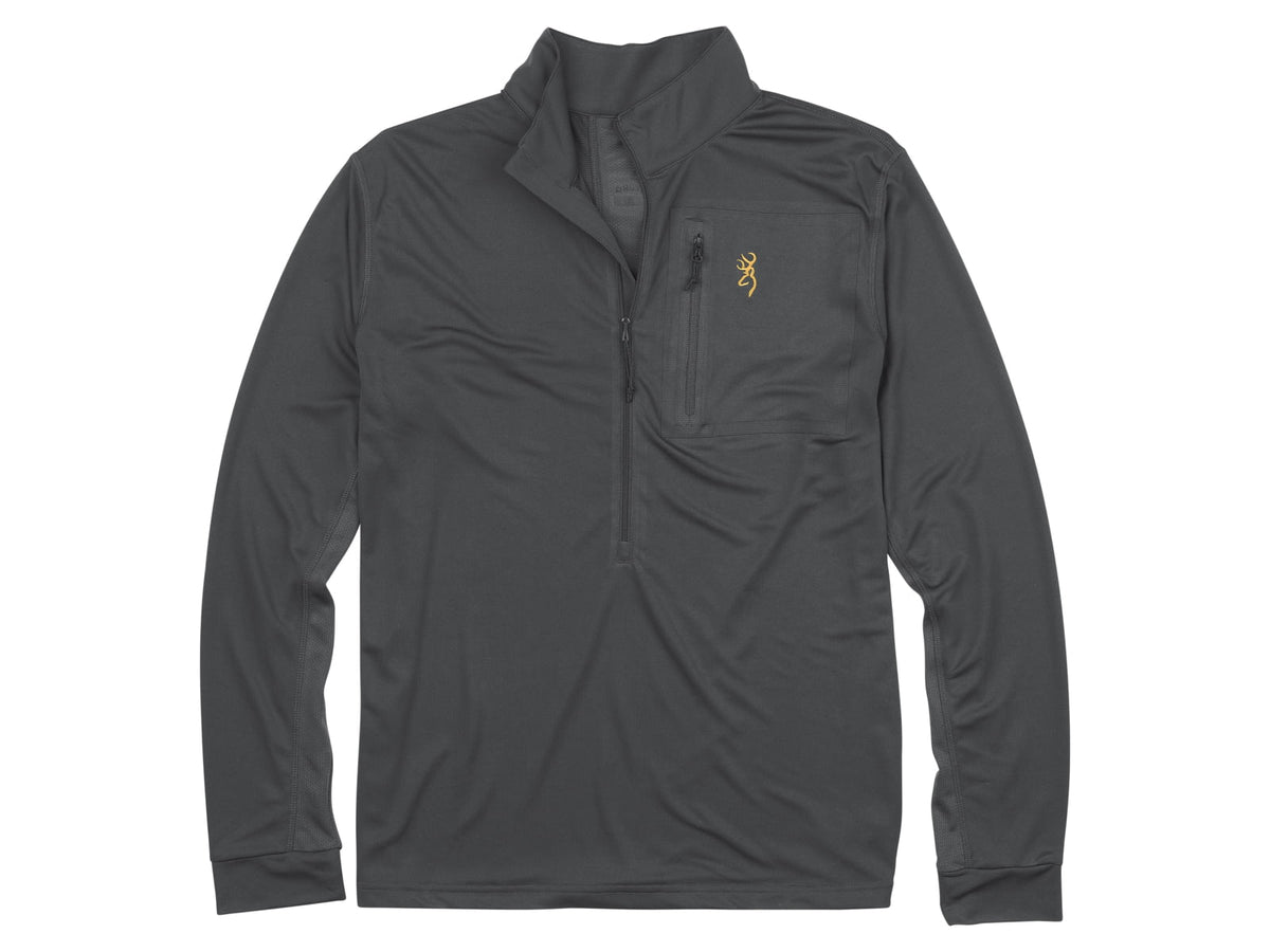 Browning Early Season 3/4 Zip Shirt - Mens Carbon Gray