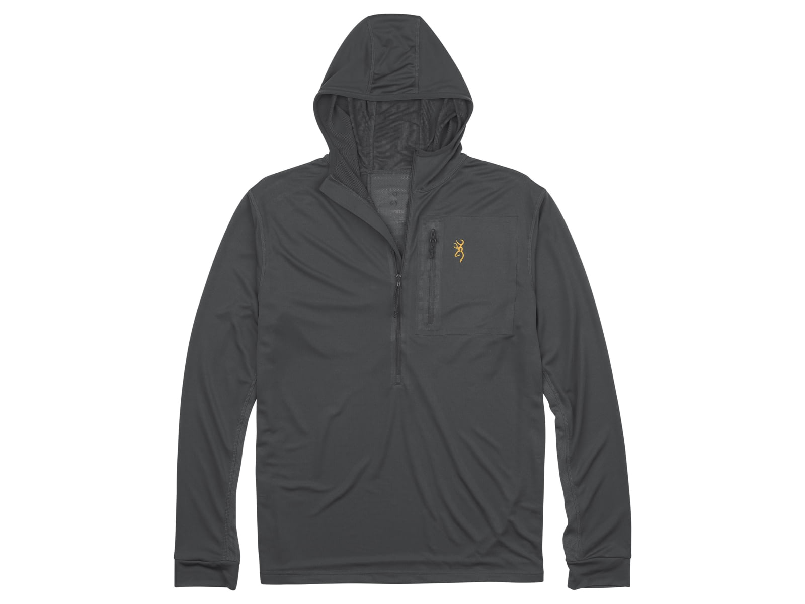 Browning Early Season Hooded Shirt - Mens Carbon Gray