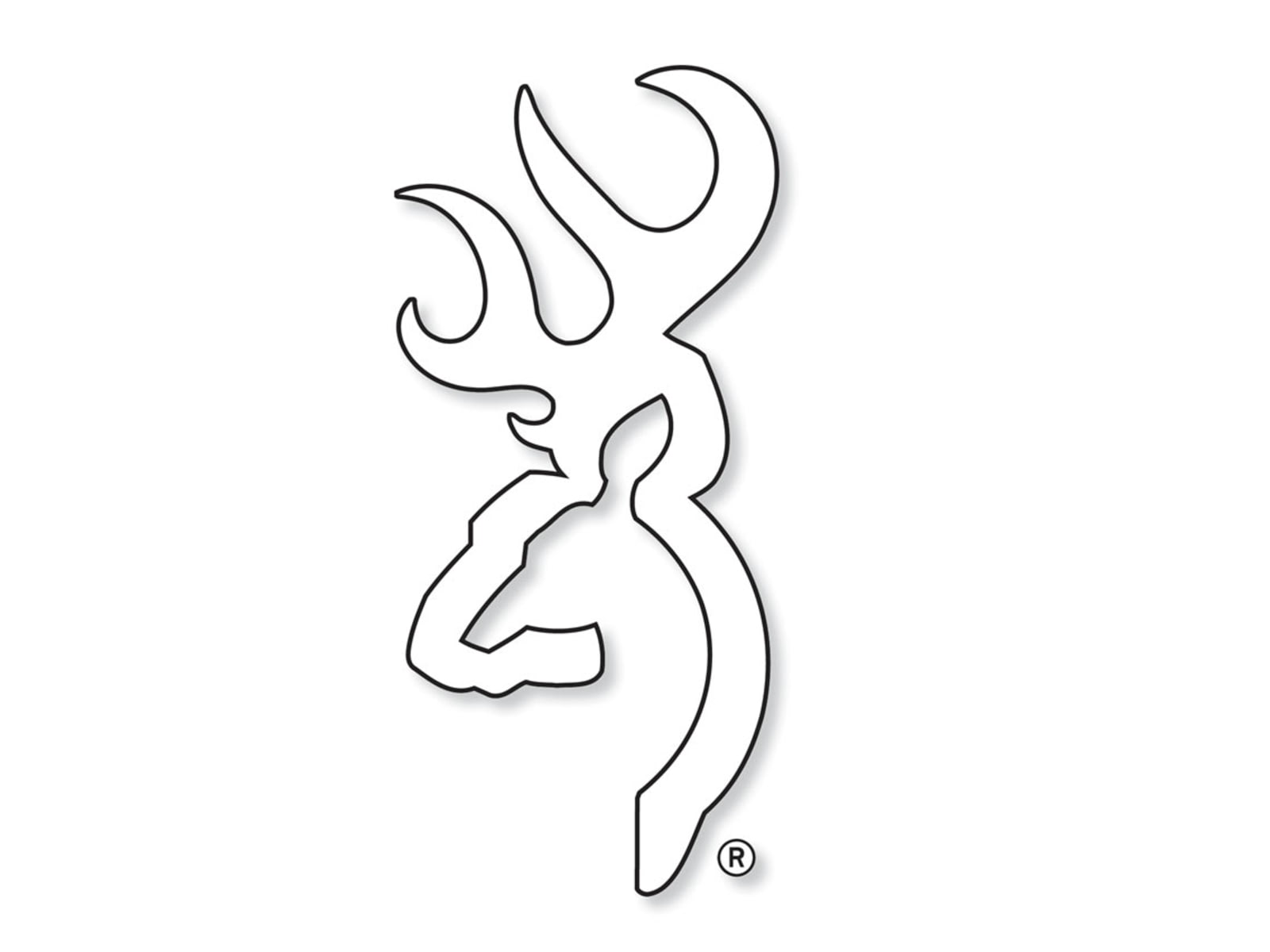 Browning Decal Buckmark 6 inch White