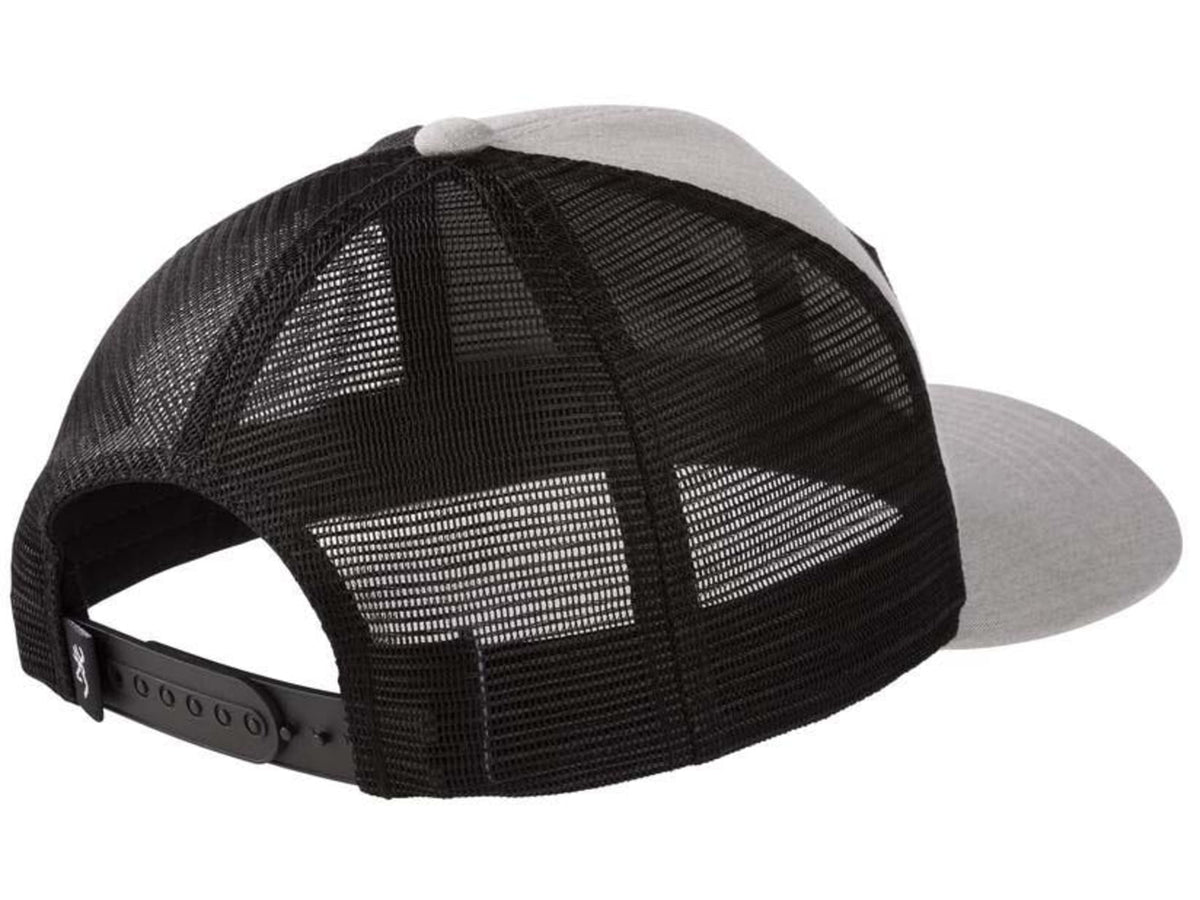 Browning Pulse Mesh Snapback Rectangle Patch Cap Heather Gray
