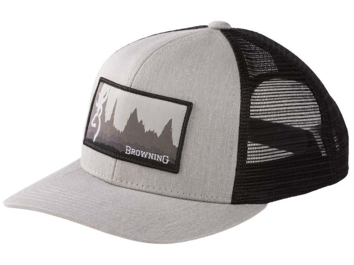 Browning Pulse Mesh Snapback Rectangle Patch Cap Heather Gray