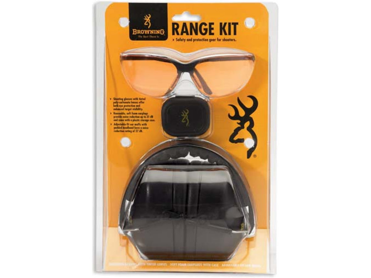 Browning Range Kit w/Shooting Glasses Earmuffs and Ear Plugs - 126368