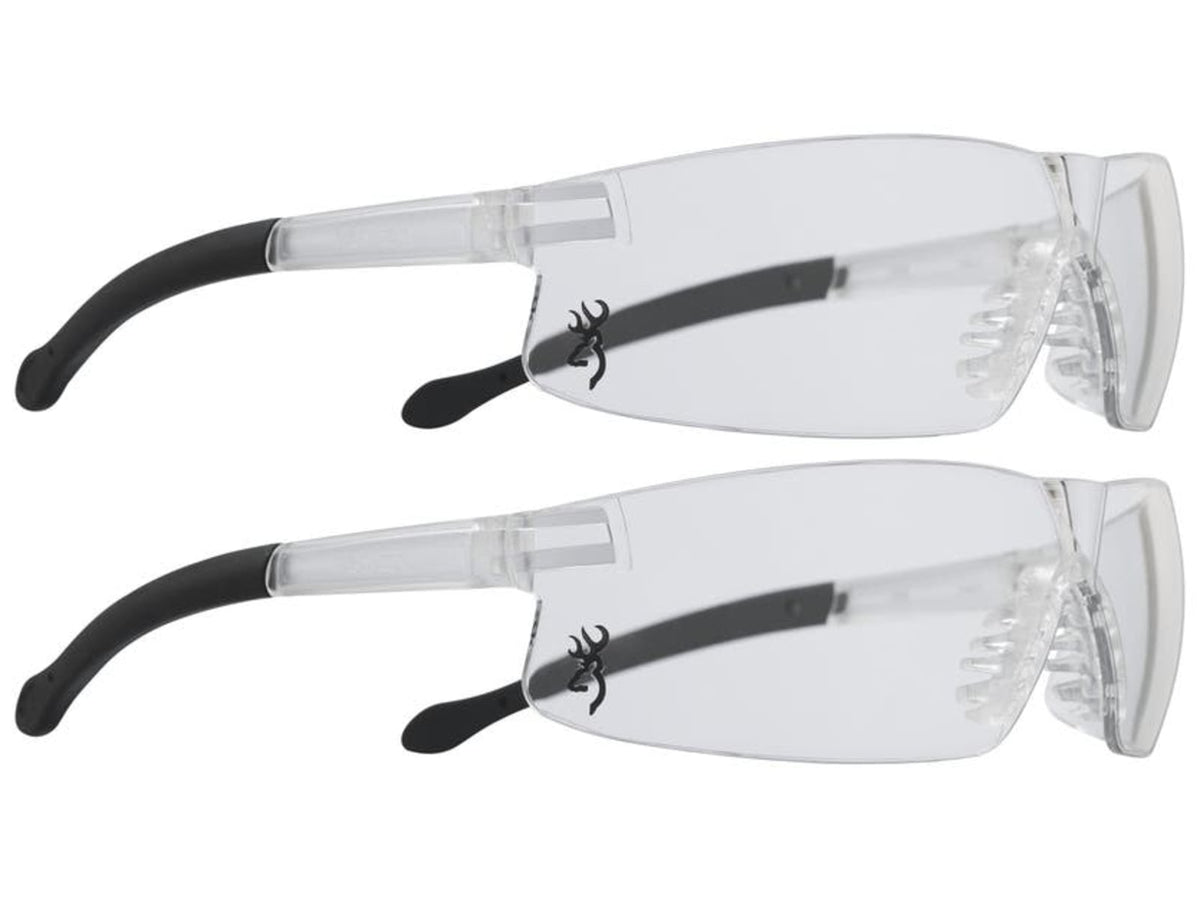Browning Shooters Flex Shooting Glasses Clear Polycarbonate Lens Pack of 2