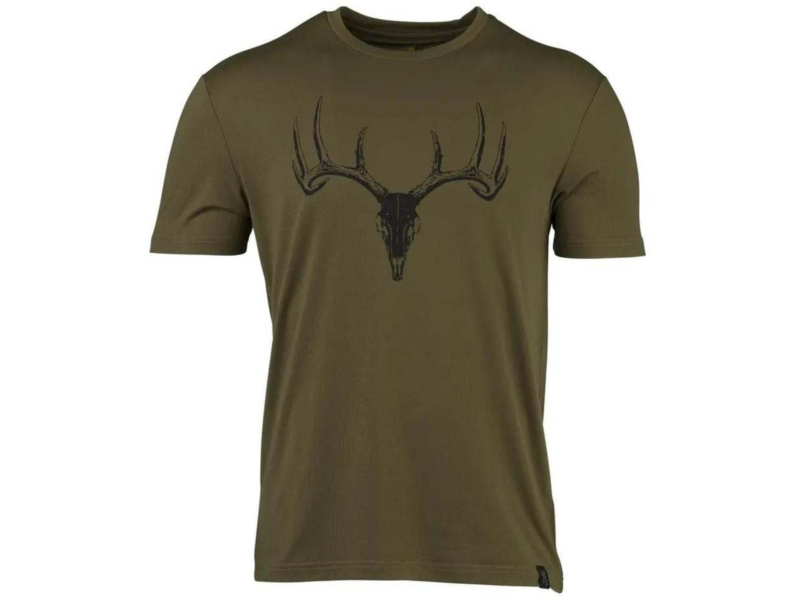 Browning Whitetail Logo SS Perf Camp Shirt - Men's Medium Green 3014786402