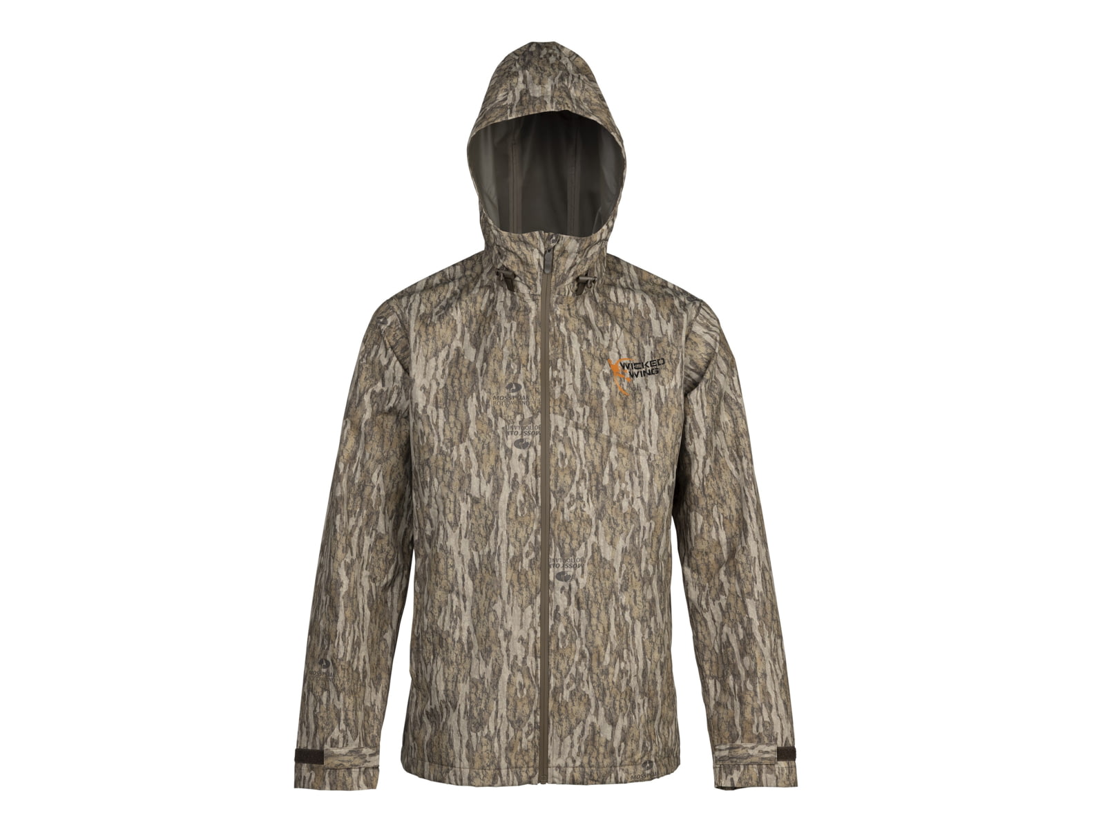 Browning Wicked Wing Rain Shell Jacket - Mens Small Mossy Oak Bottomland 3040211901