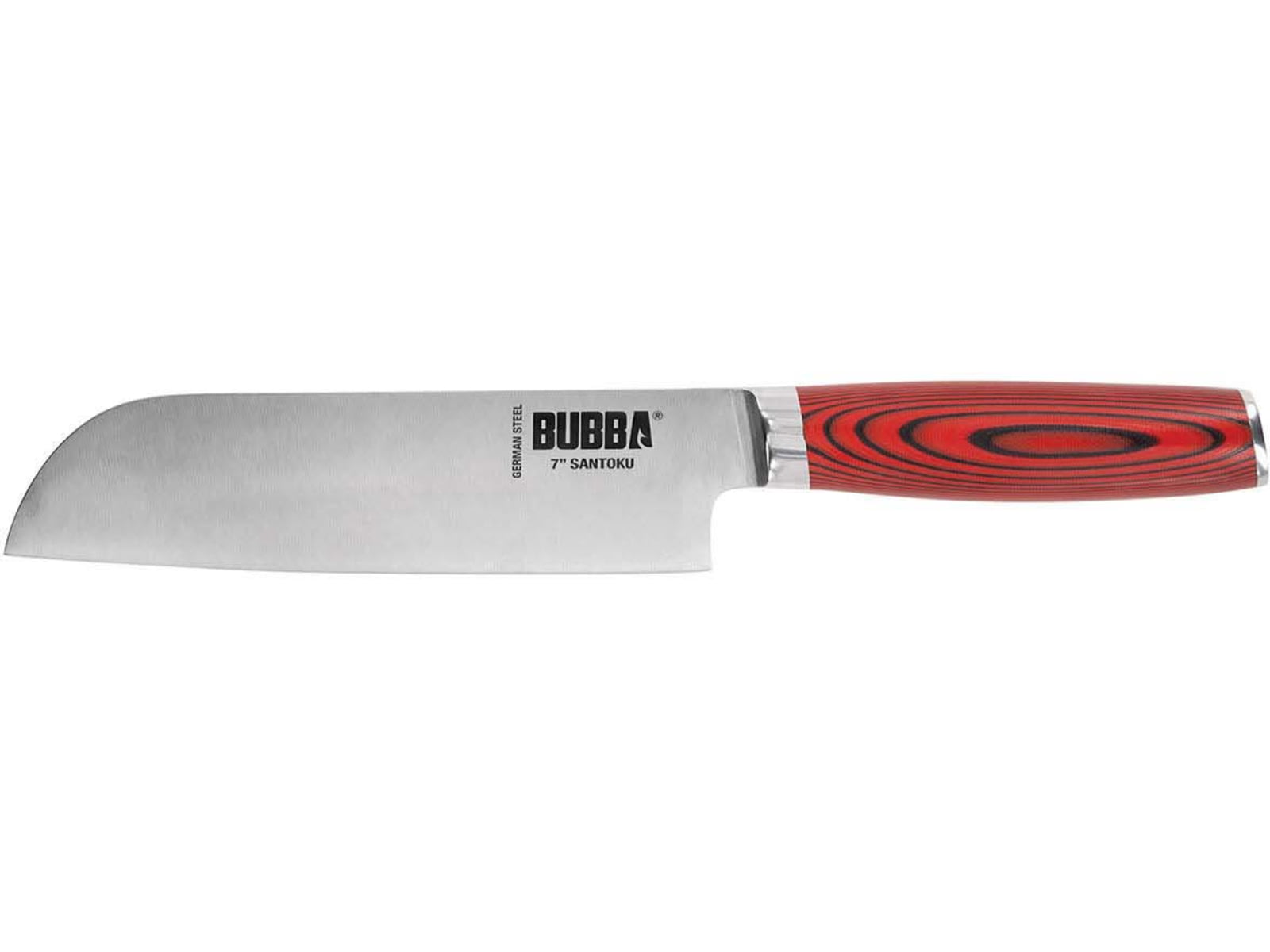 Bubba Blade Japanese Style Santoku Chef Kitchen Knife 7in Stainless Steel G10 Handle