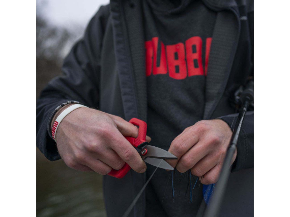Bubba Blade Small Shears w/No-Slip Grip & Bottle Opener/Sharpener Red 1099913