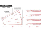 Bubba Blade Steak Kitchen Knife Set 4.5in Stainless Steel G10 Handle 1137660
