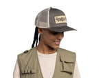 Buff Angler Explore Trucker Cap Lake River Khaki Large/Extra Large