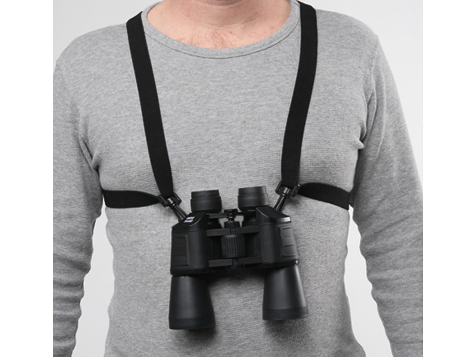 Bulldog Cases & Vaults Black Adjustable/Stretching Binocular Harness with Leather Back