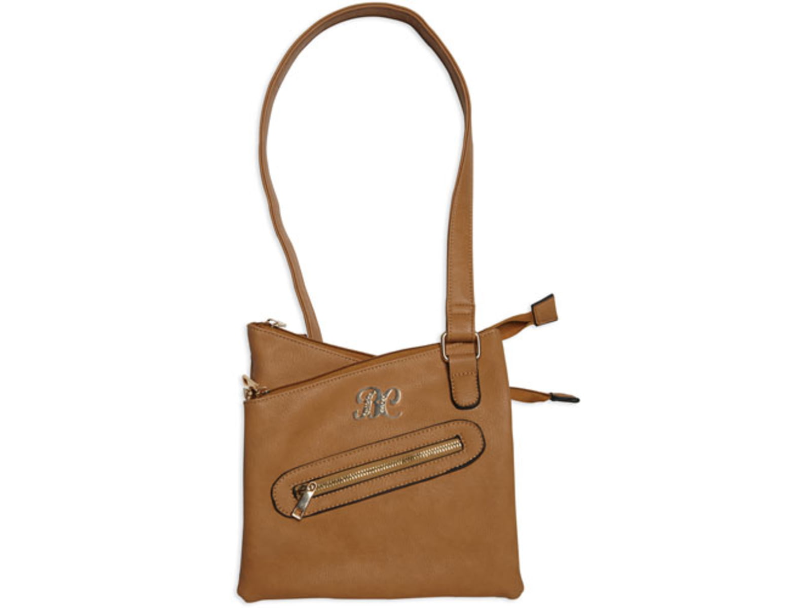 Bulldog Cases & Vaults Cross Body Style Purse W/Holster Camel Suede BDP-034