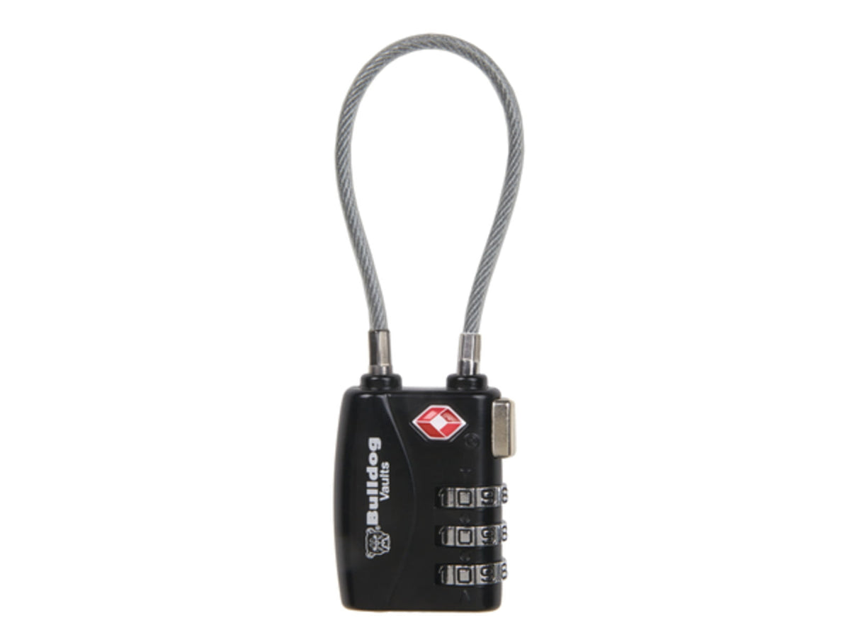 Bulldog Cases & Vaults Dial TSA Lock With Steel Cable