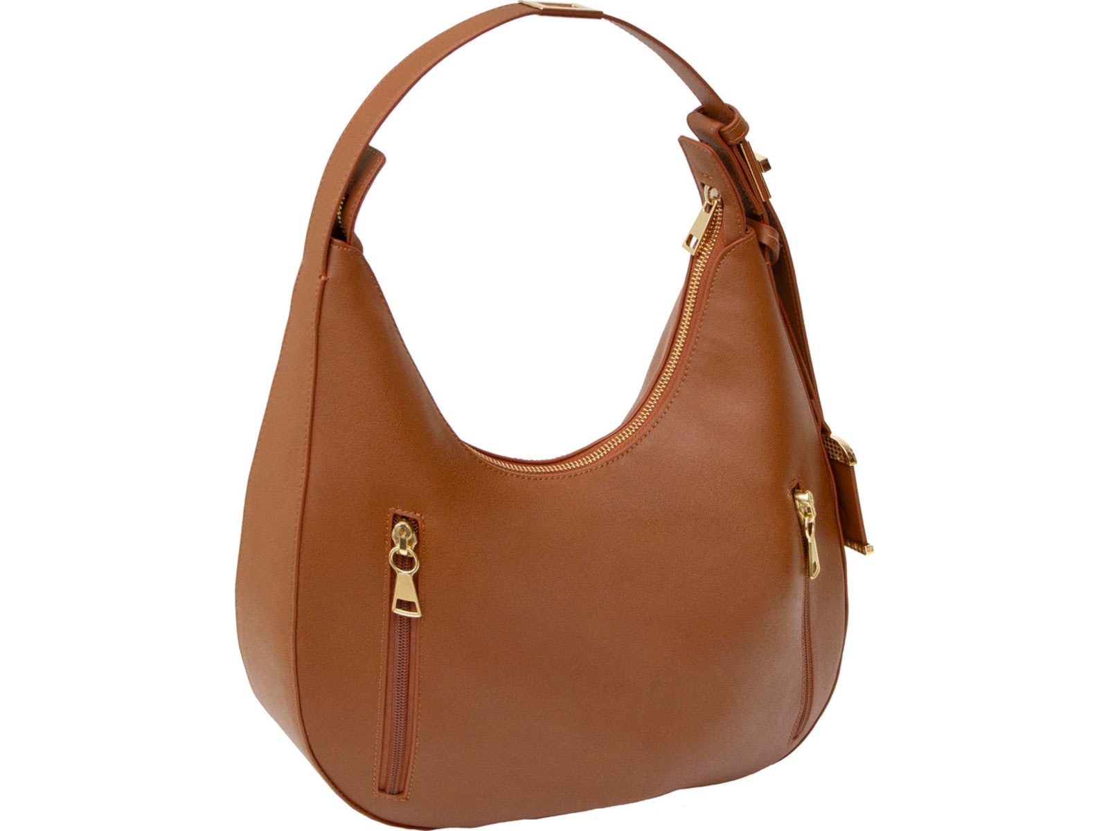 Bulldog Cases & Vaults Hobo Style Shoulder Bag Cognac BDP-092