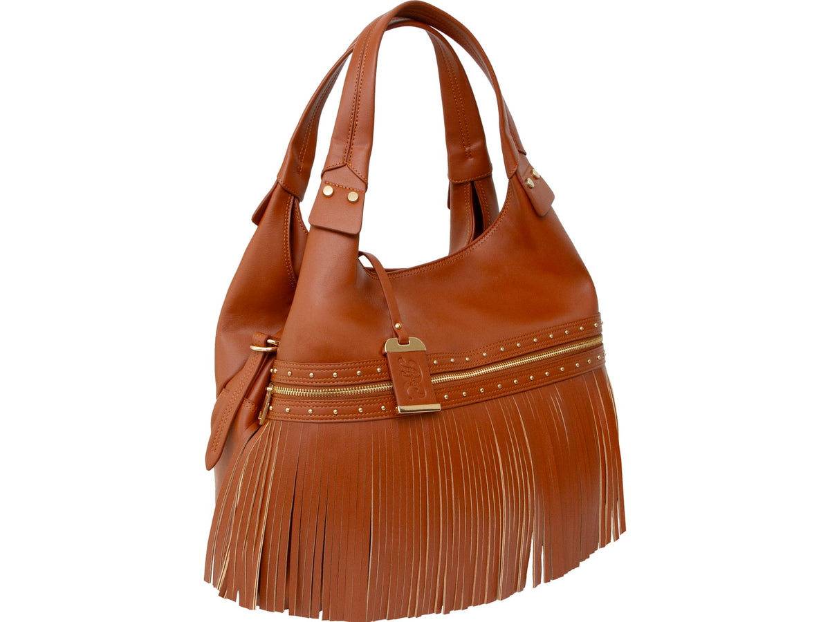 Bulldog Cases & Vaults Shoulder Bag w/ Tassel & Holster Cognac BDP-090