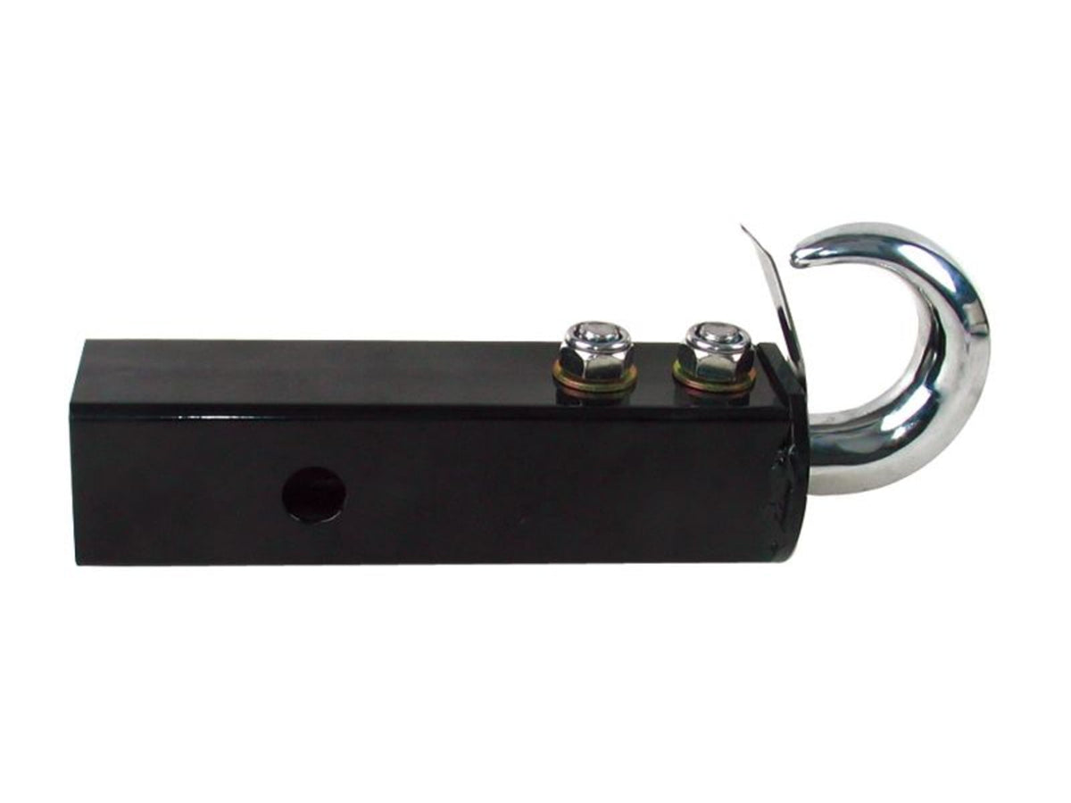 Bulldog Winch 2X2in Receiver Mount Recovery Hook 10 000lb Capacity Black 20017