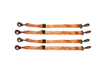 Bulldog Winch 4pc Cambuckle Strap Set 2x60in HD Orange 20303