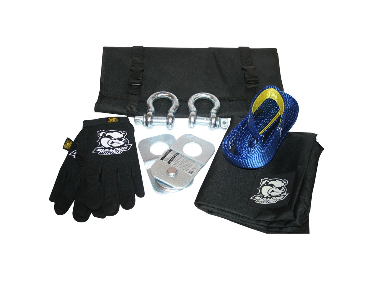 Bulldog Winch 7pc ATV Rigging Kit Roll-Up Pouch Black 20034