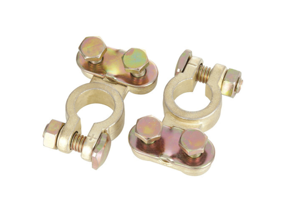 Bulldog Winch Battery Terminals 1 Pr Brass Clamp-On 20254