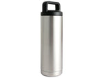 Bulldog Winch 18oz 304 Stainless Drink Bottle w/Screw-on Finger Hold Lid Silver 80049