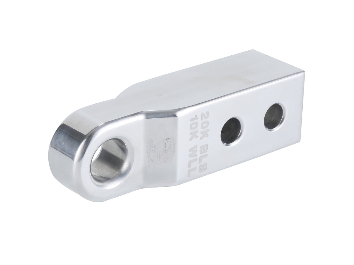 Bulldog Winch 2in Receiver Mount - 6061 Aluminum for Rope Shackle Silver 20441