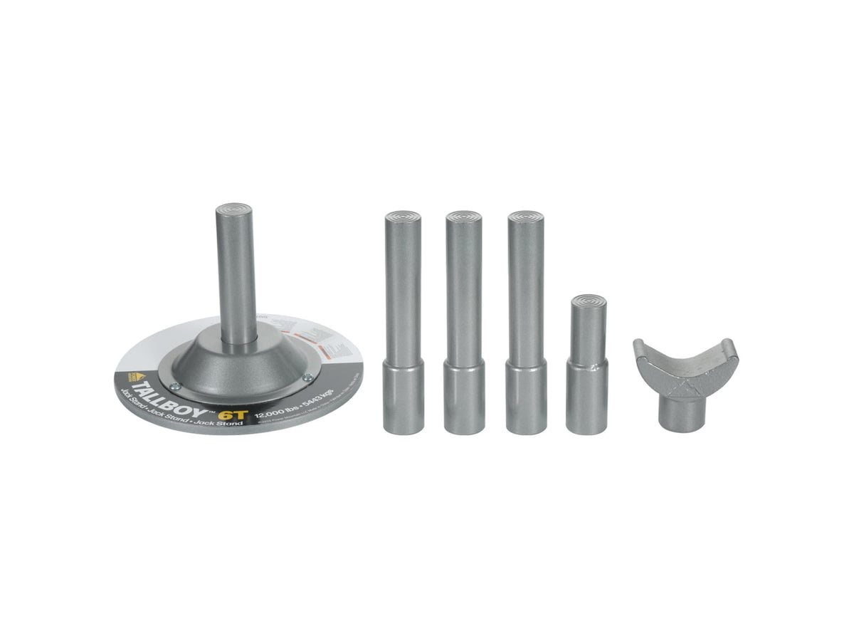 Bulldog Winch Power Mountain Tallboy 6T Jack Stand 7pc Silver 50018