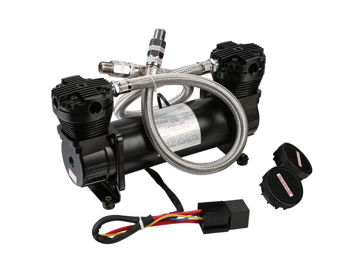 Bulldog Winch Compressor 200PSI Double Cylinder for on-Board Use 4.2CFM Black 41006