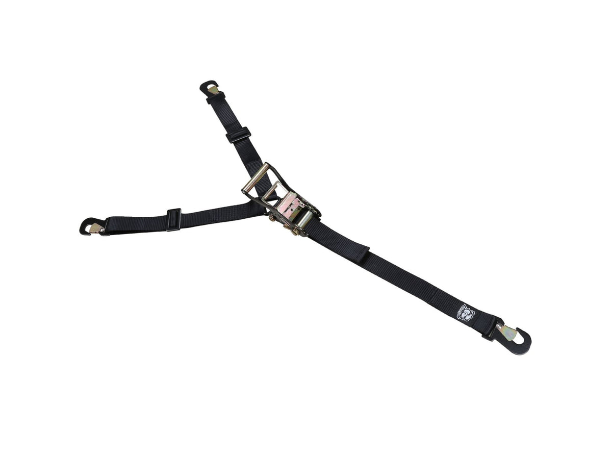 Bulldog Winch Horizontal Tire Ratcheting Y Tie-Down Strap Black 20363