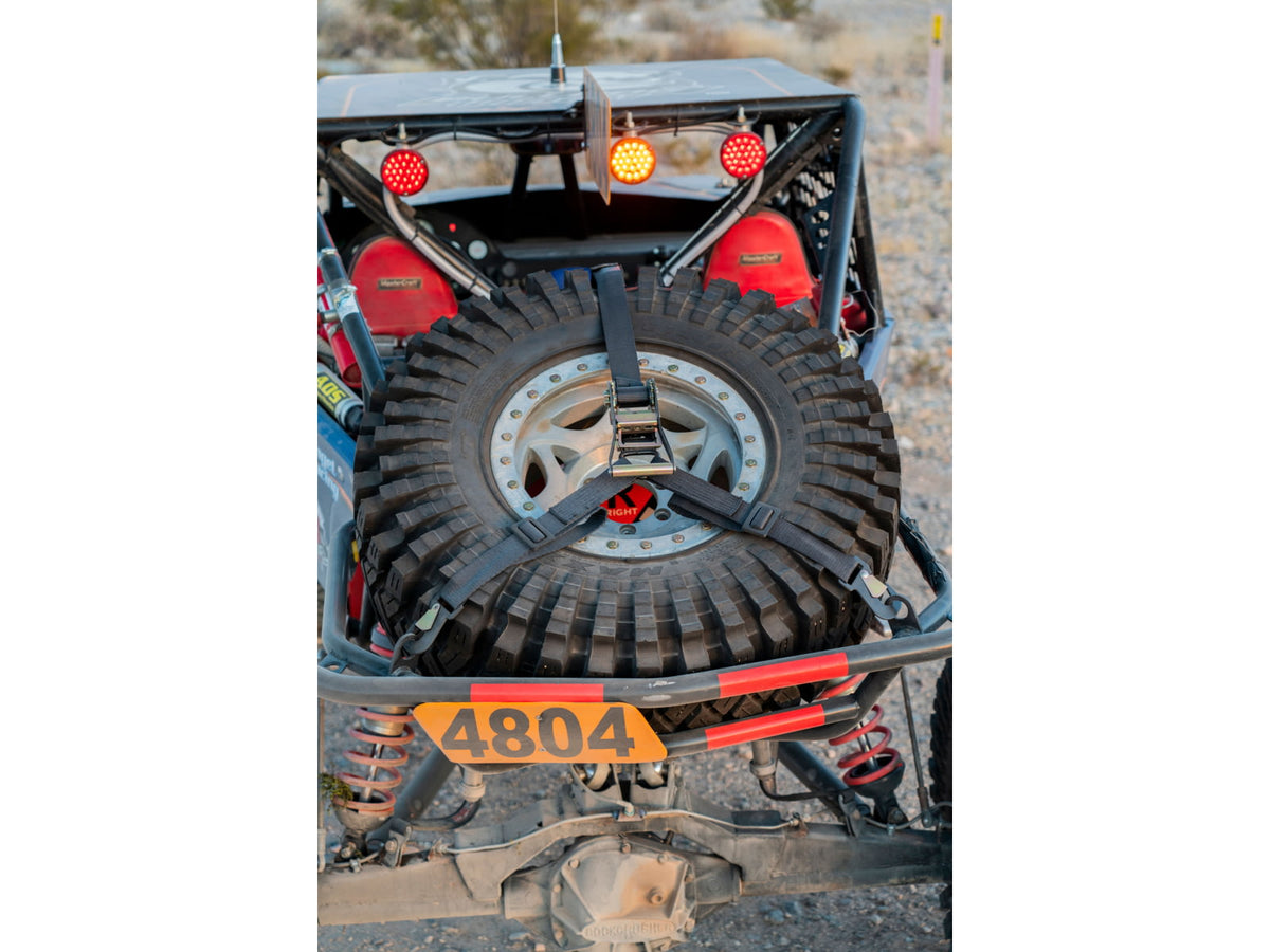 Bulldog Winch Horizontal Tire Ratcheting Y Tie-Down Strap Black 20363