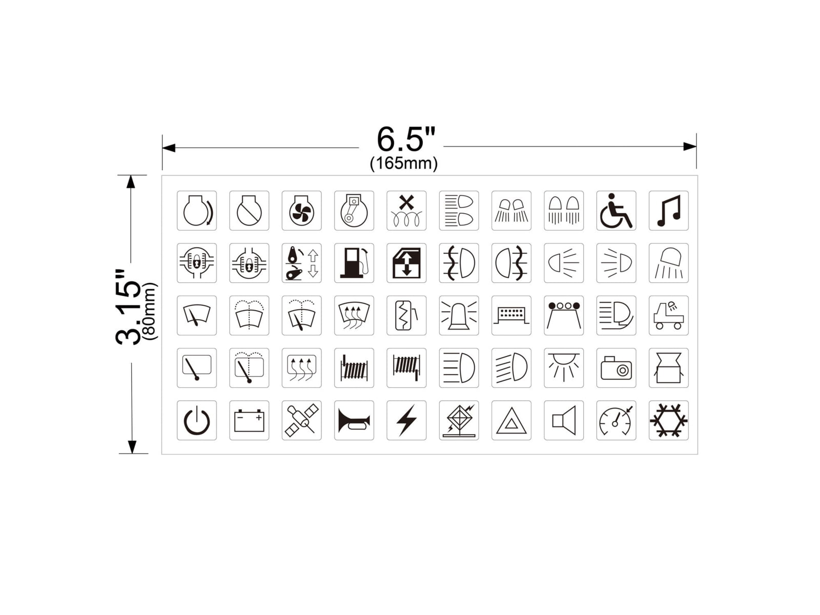 Bulldog Winch Jeep/Truck Switch Labels