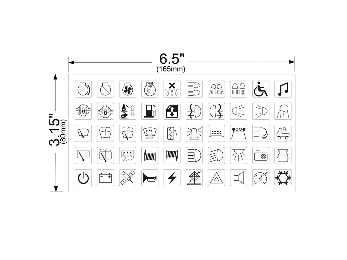 Bulldog Winch Jeep/Truck Switch Labels
