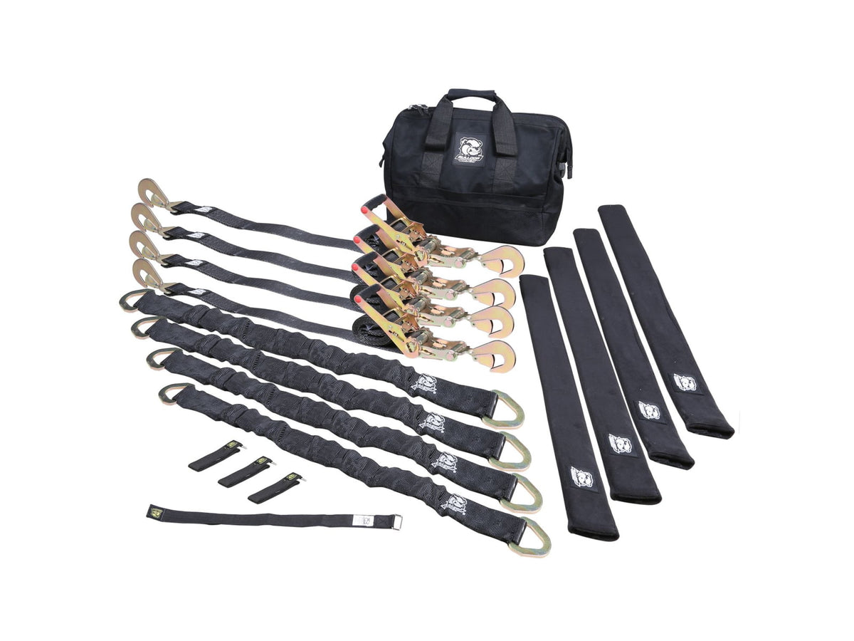 Bulldog Winch Ratcheting Tie-Down Strap Set 17Pc Black 20351