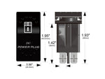 Bulldog Winch Rocker Switch - DC Power Plug Black 20319