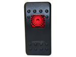 Bulldog Winch Rocker Switch - Momentary ON/OFF Lighted Red 3-Pin Black 20284