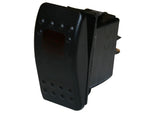 Bulldog Winch Rocker Switch - Momentary ON/OFF Lighted Red 3-Pin Black 20284