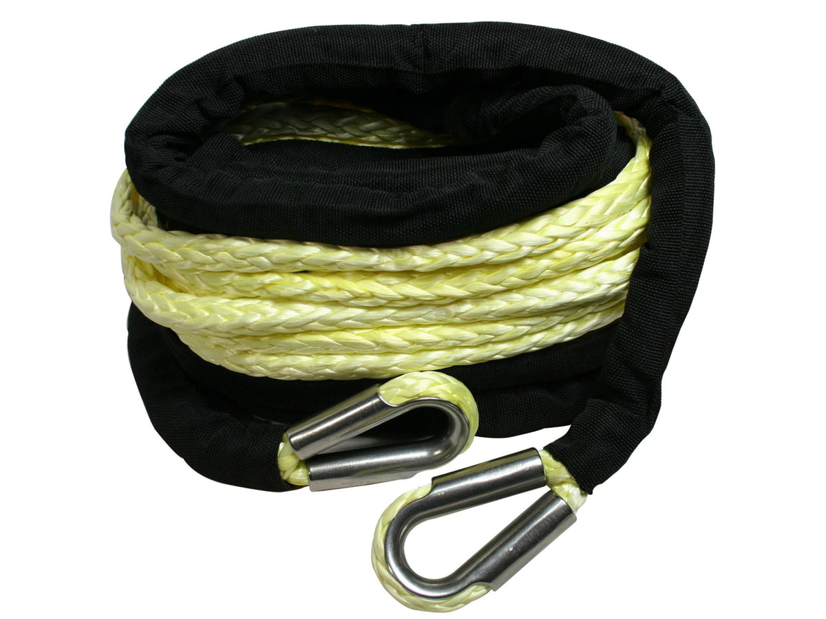 Bulldog Winch Synthetic Rope Extension 10mm x 50ft Yellow 20390