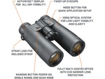 Bushnell Fusion X 10X42 Rangefinding Binoculars BK-7 Center Focus System Roof Prism Black