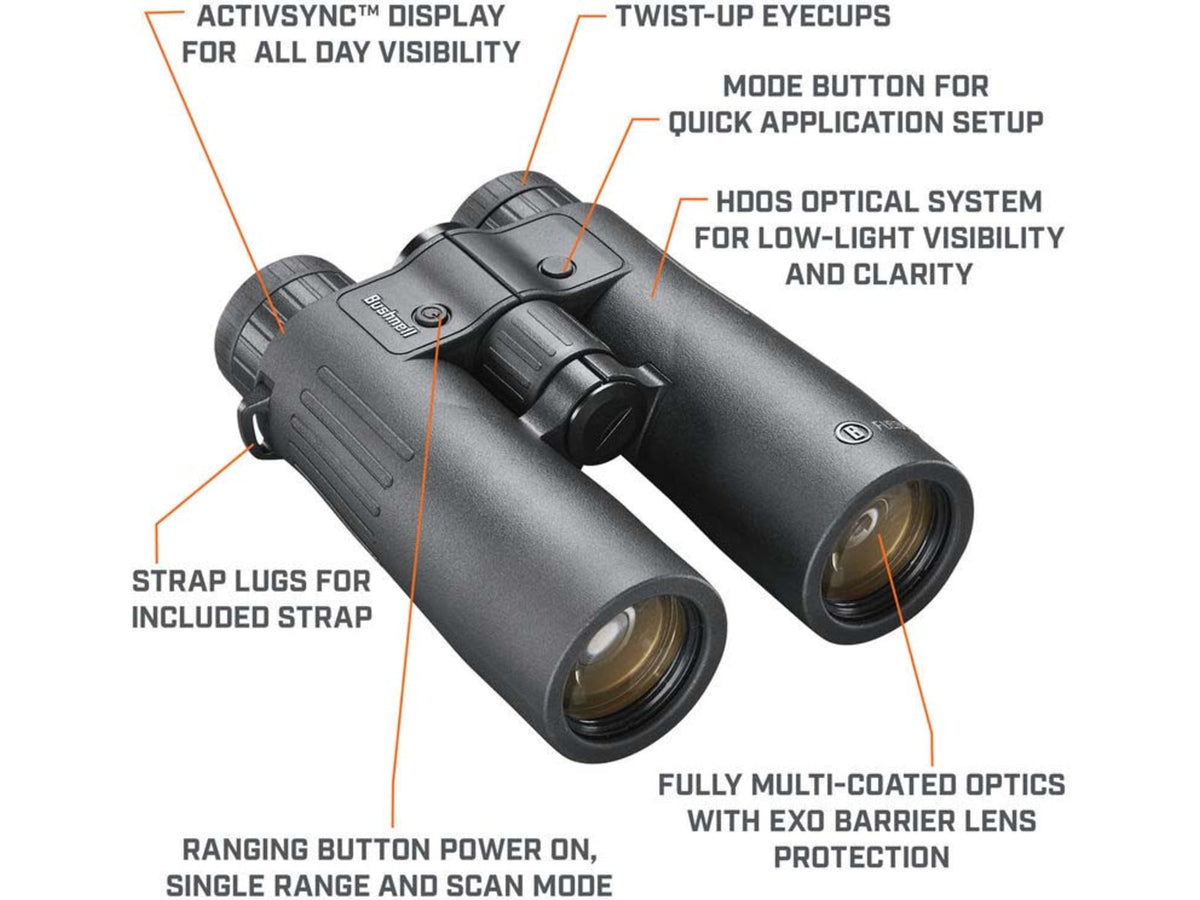 Bushnell Fusion X 10X42 Rangefinding Binoculars BK-7 Center Focus System Roof Prism Black