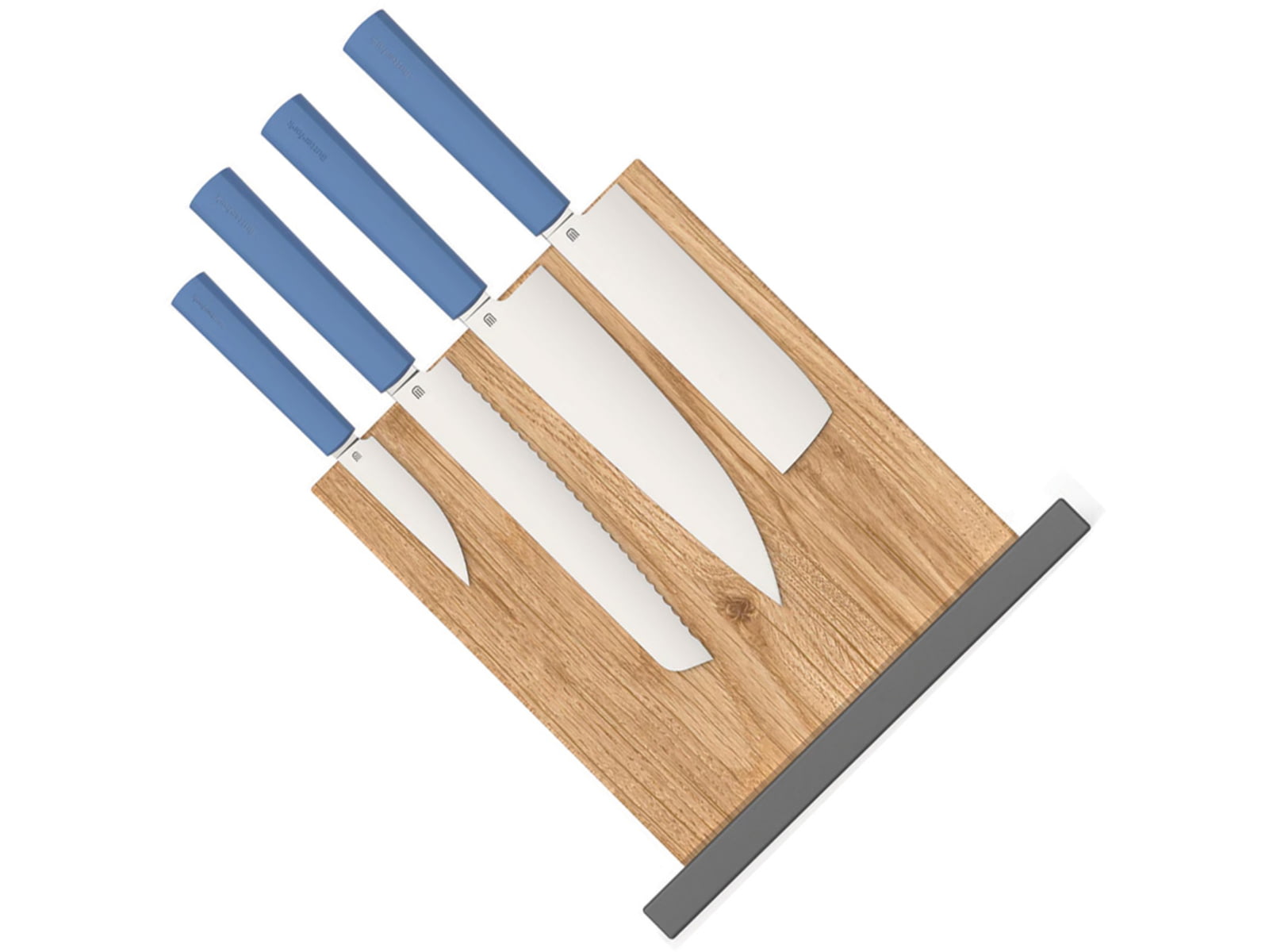Butterfork Modern Kitchen Set w/Stand Blu BF01WSBU