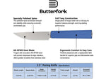 Butterfork Paring Knife Blue BF01PKBU