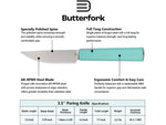 Butterfork Paring Knife Green BF01PKMT