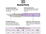 Butterfork Paring Knife Purple BF01PKPP