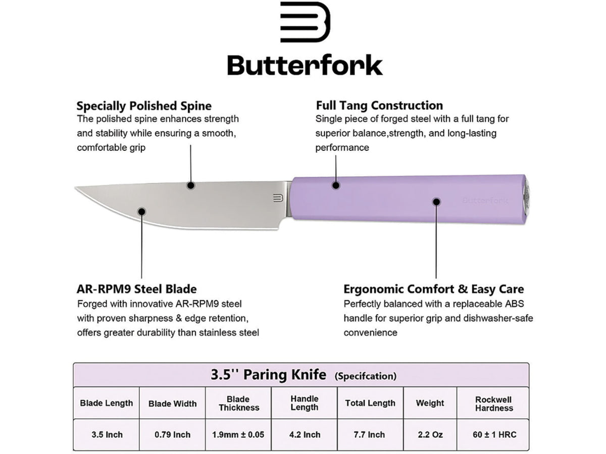 Butterfork Paring Knife Purple BF01PKPP