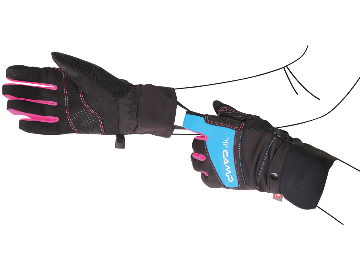 C.A.M.P. G Comp Warm Gloves - Women's Black/Light Blue/Fuchsia
